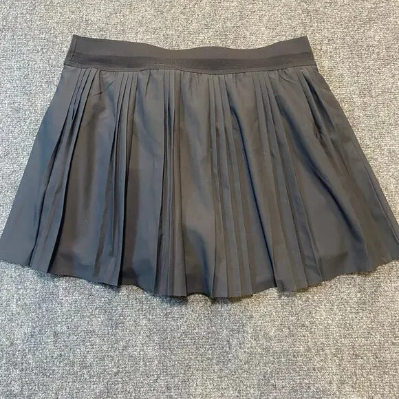 Nike Dri Fit Womens Large Black Accordion Elastic Waist Mini Tennis Skirt Shorts - Picture 4 of 7